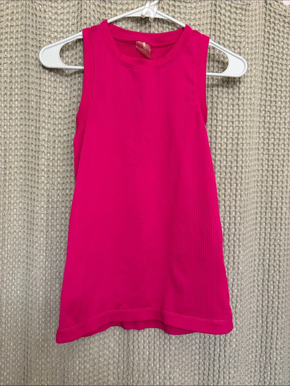 CALIA by Carrie Underwood Bright Pink Ribbed Tank Top